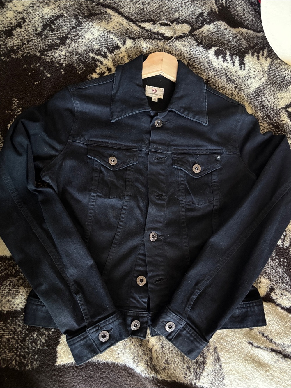 AG Adriano Goldschmied Men's Black Denim Jacket